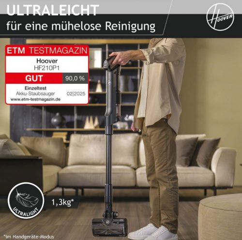 Hoover HF2 Akku Staubsauger bis 40 Min kabellos Tierhaar LED-Düse beutellos – Bild 3
