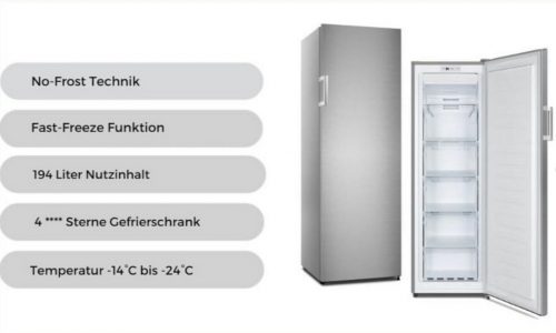 PKM Stand-Gefrierschrank InoxLook GS 212 NFEIX *E* – Bild 4