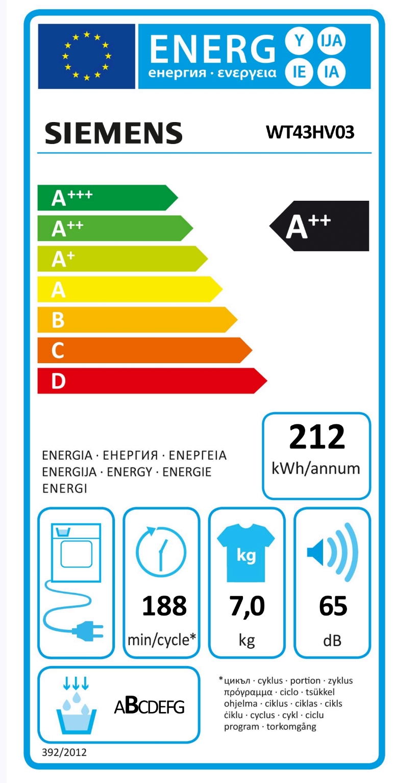 Siemens WT 43 HV03 A++ Wärmepumpentrockner 7 kg – Bild 12