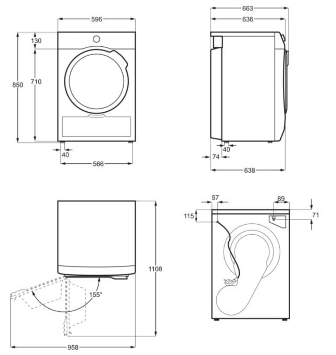 AEG 8 kg Wärmepumpentrockner TR 7 T 61580 – Bild 4