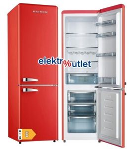 Wolkenstein Retro Kühl-/ Gefrierkombination rot - KG 250.4 RT FR
