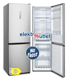 Hisense Kühl-/ Gefrierkombination No Frost - 186 cm - Grau INOX-Look ** 4 Jahre Herstellergarantie **