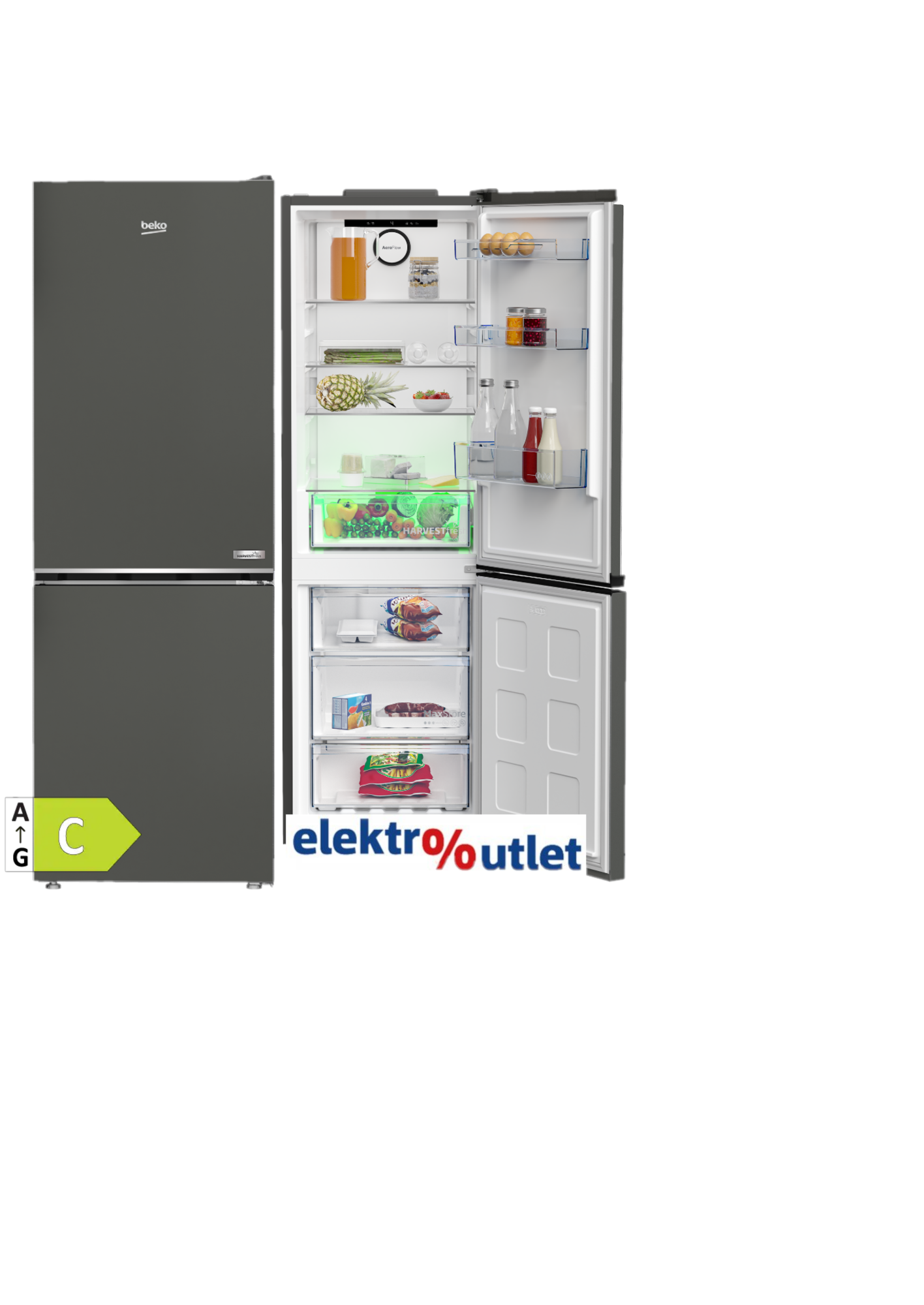 BEKO Kühl-/Gefrierkombination B5RCNA366HG