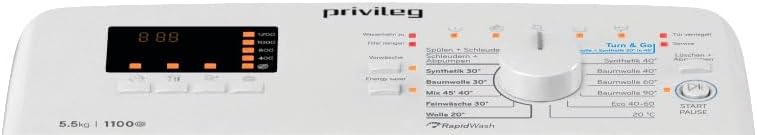 Privileg Toplader 5,5 kg 1100 U - PWT LC 55 DE – Bild 4