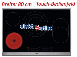 AEG Glaskeramikkochfeld autark <br>80 cm - Edelstahlrahmen HKC 85787 XB