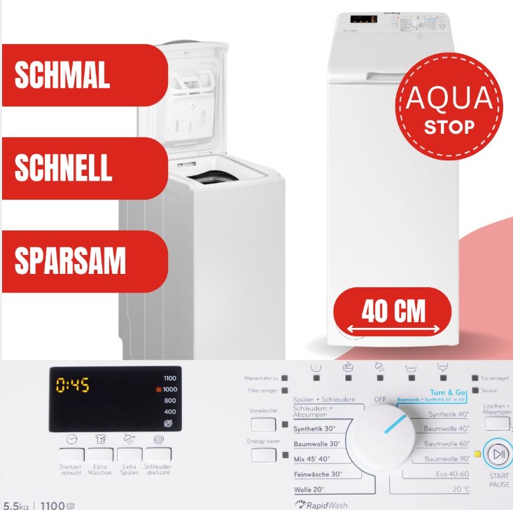 Privileg Toplader 5,5 kg 1100 U - PWT LC 55 DE