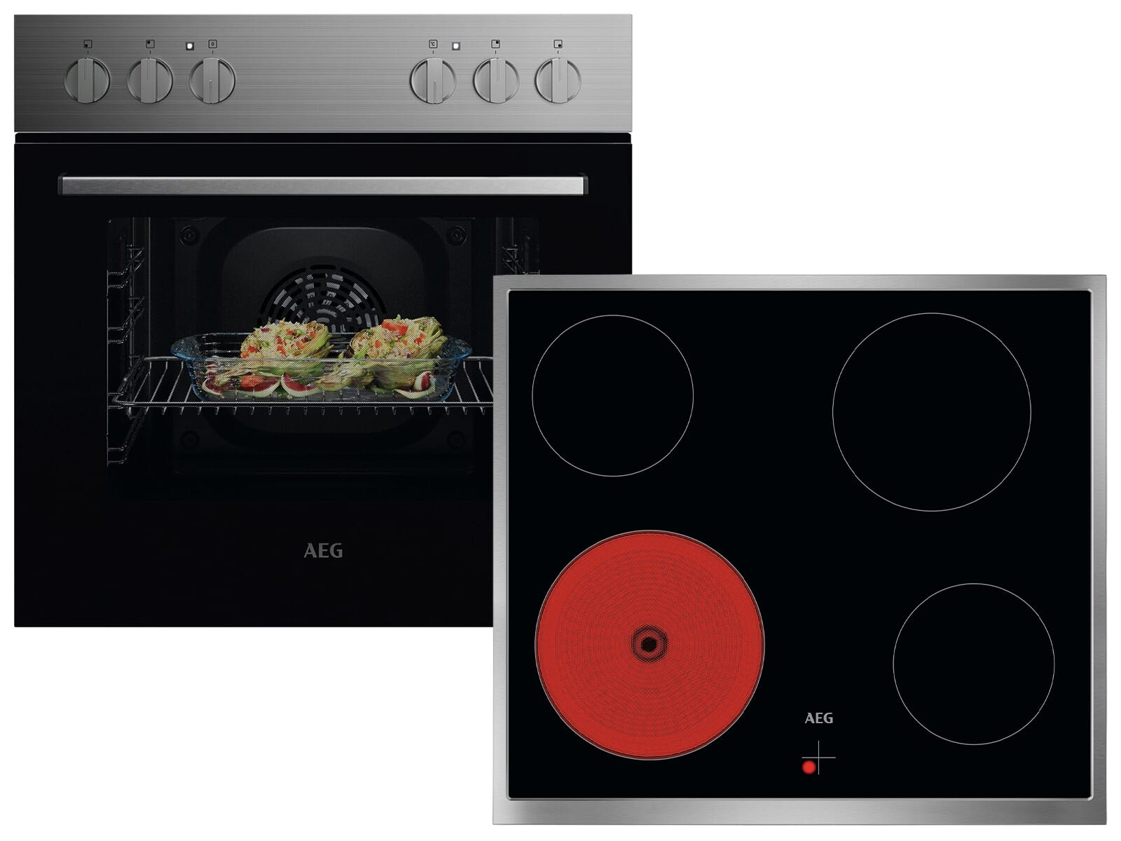 AEG Set Einbauherd Glaskeramikkochfeld TA64RA00XB+OU5AE10CM – Bild 2