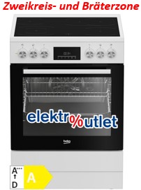 Beko Standherd 60 cm weiß mit Zweikreis- und Bräterzone