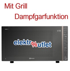 Bauknecht 1.050 Watt Grill Stand-Mikrowelle 30 Liter schwarz - MW 304 M