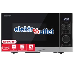 Sharp 3-in-1 Stand-Mikrowelle mit Grill und Heißluft schwarz - YC-PC 254 AE-S