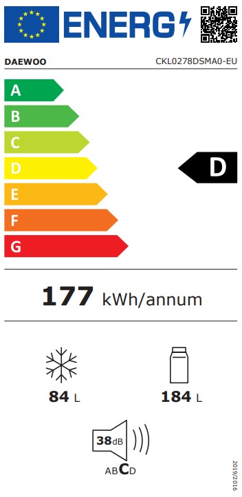 Daewoo *D* Kühl-/ Gefrierkombination silber - CKL 0278 DSMA0-EU – Bild 7