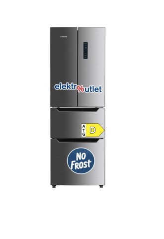 Geratek Oslo FBS3220IL French-Door Kühl-Gefrierkombination – 320 Liter, NoFrost, Inox Look