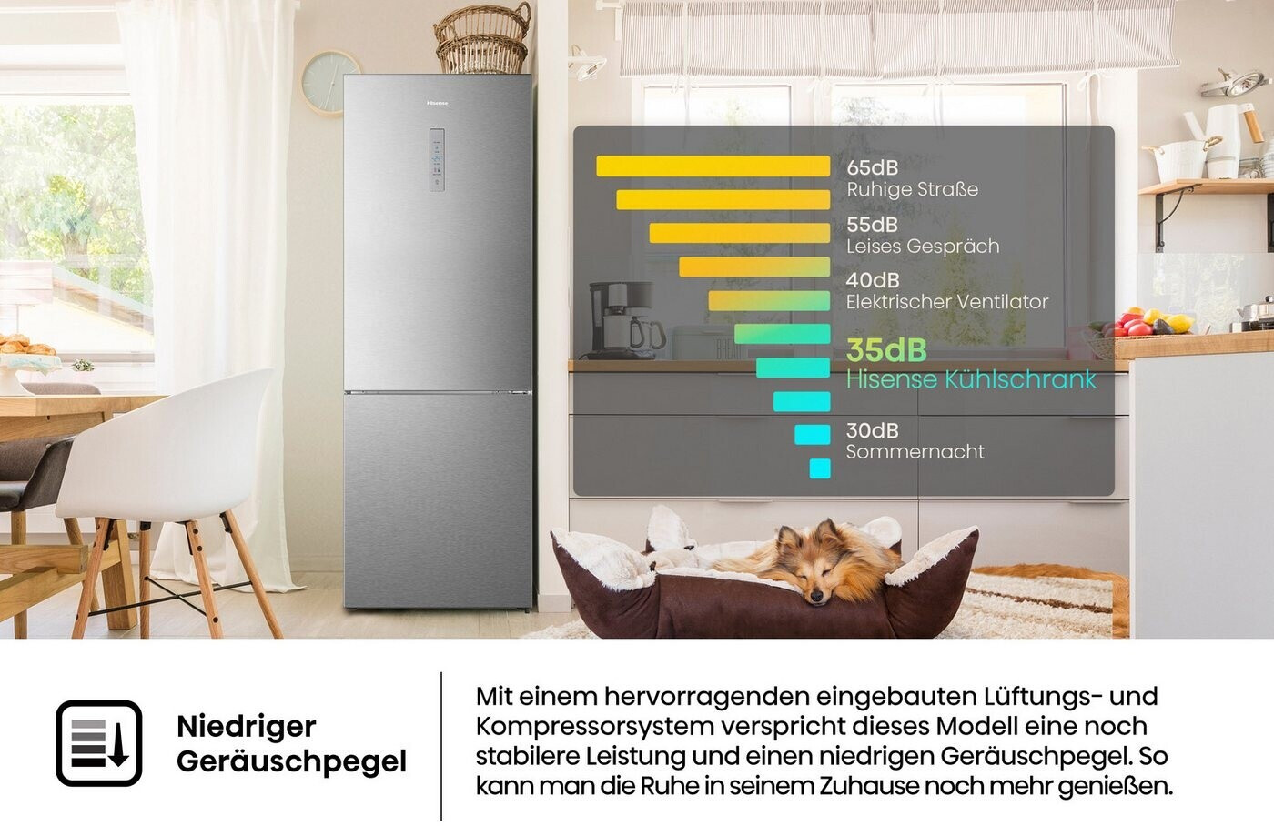 Hisense RB645N4BIB Kühl-Gefrierkombination – 70,4 cm breit, 495 Liter, Total No Frost, Energieklasse B, Inox- – Bild 17