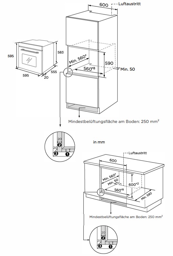 Midea Einbau-Backofen autark Edelstahl - 65 M 80 D 2 IX – Bild 4