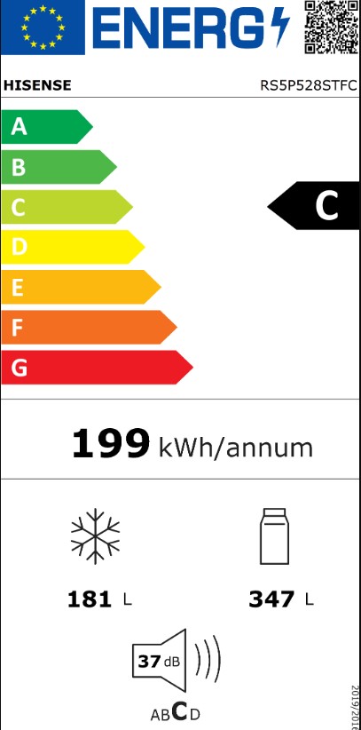 Hisense RS5P528STFC Side-by-Side – 528 L, Total No Frost, C, Schwarz – Bild 10